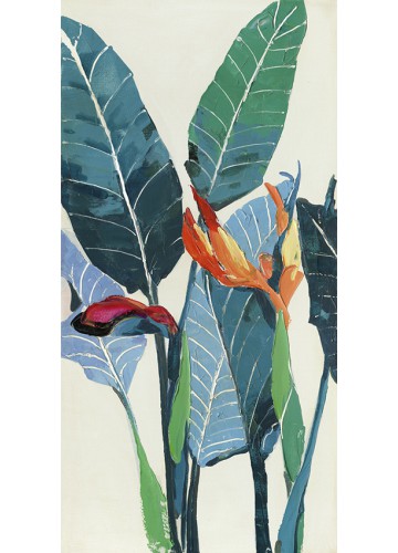 24 x 48 Color Leaf-I Oil Painting Wall Decor