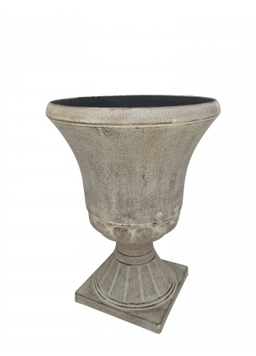 21.25 Inch Urn Planter in Antique White (Set of 2)