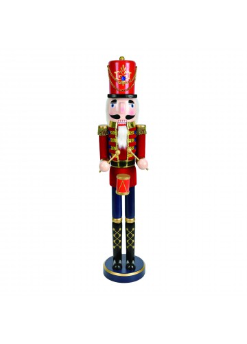 36 Inch Red  Nutcracker Drummer Soldier