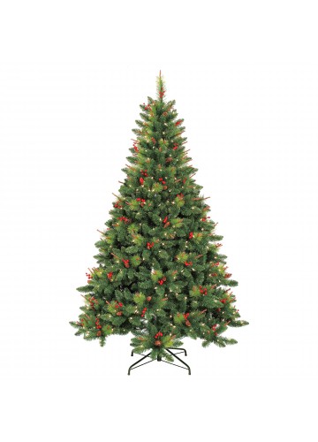 7 Feet. Pre-Lit Berrywood Pine Artificial Christmas Tree