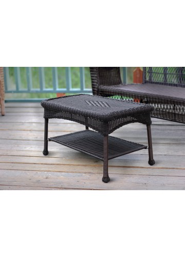 Espresso Wicker Patio Furniture Coffee Table