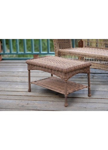 Honey Wicker Patio Furniture Coffee Table