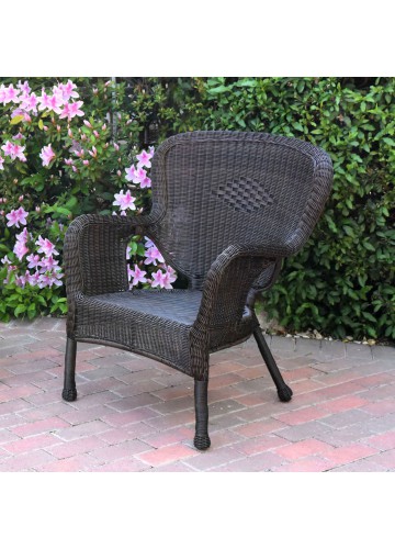 Windsor Espresso Resin Wicker Chair