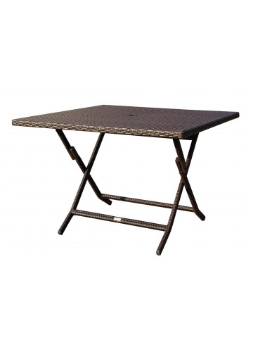 Cafe Square Folding Wicker Table 