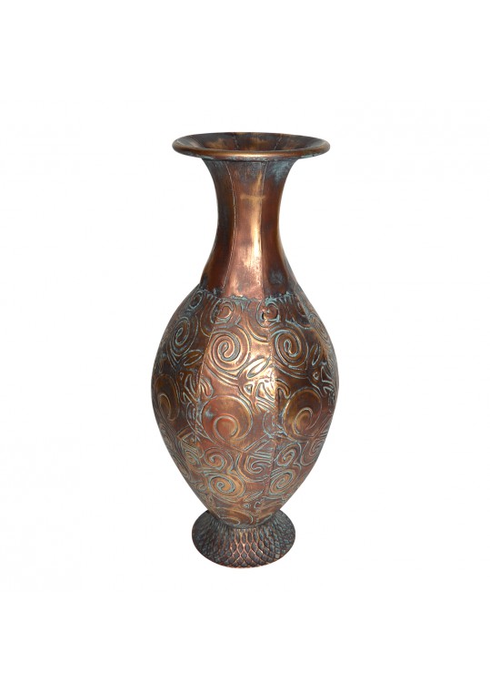 21.75 Inch Gold Metal Vase