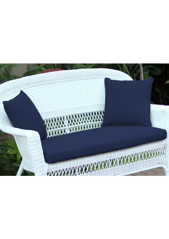 Midnight Blue Loveseat Cushion with Pillows