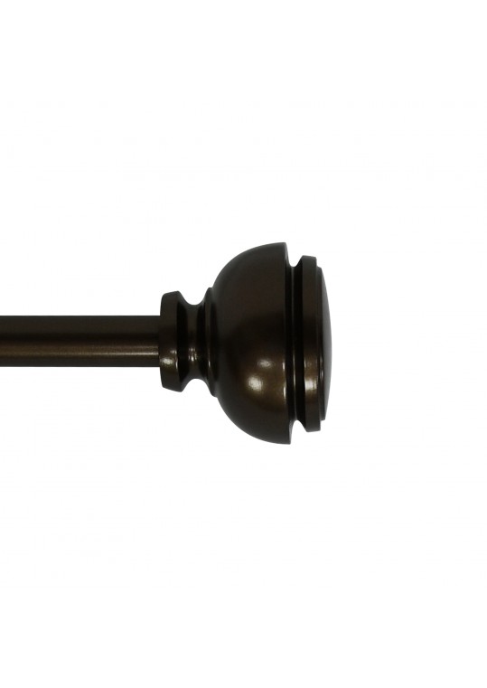 Lily Adjustable Single Curtain Rod 28" to 48"-Bronze
