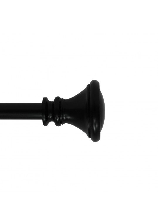 Scarlette Adjustable Single Curtain Rod 48" to 84"-Black