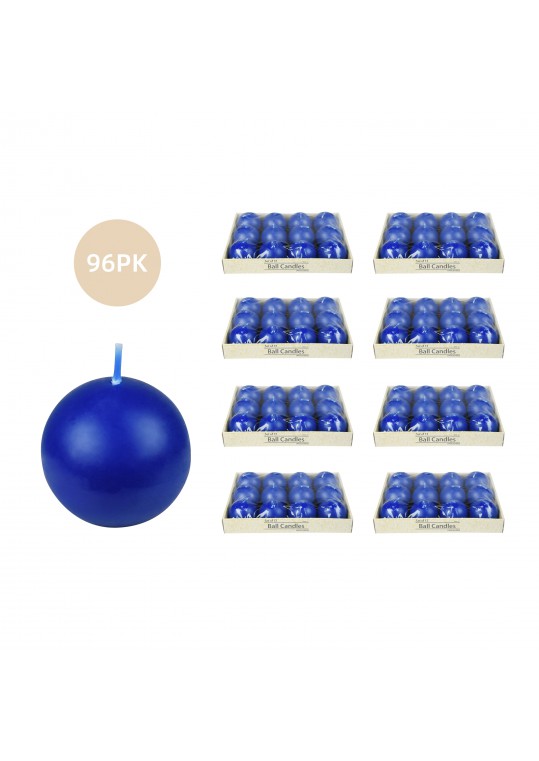 2 Inch Blue Ball Candles (96pcs/Case) Bulk