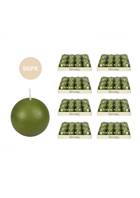 2 Inch Sage Green Ball Candles (96pcs/Case) Bulk