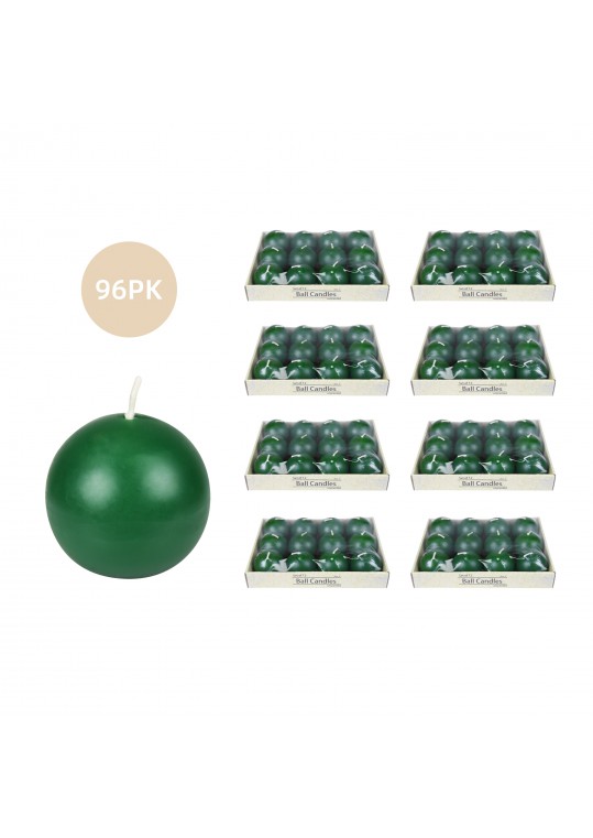 2 Inch Hunter Green Ball Candles (96pcs/Case) Bulk