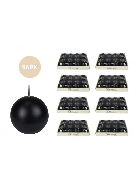 2 Inch Black Ball Candles (96pcs/Case) Bulk