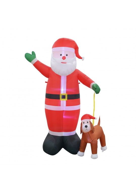 8FT Santa And Labrador Dog Inflatable