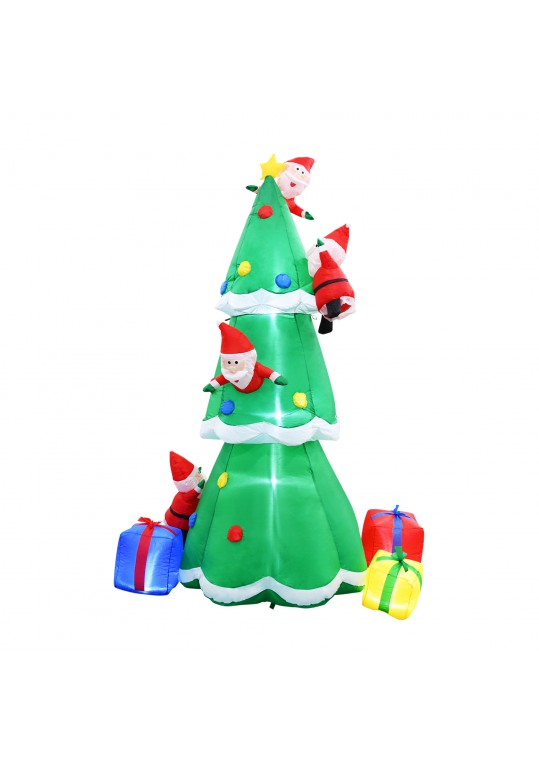 8FT Santas Climbing A Tree Inflatable