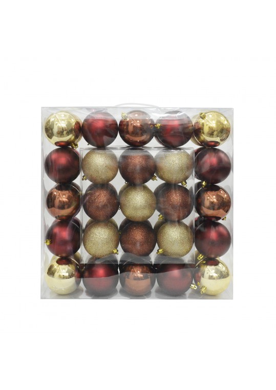 Combo 50Pk 3 Inch Shiny Glitter Square-Mix color Christmas Ornament