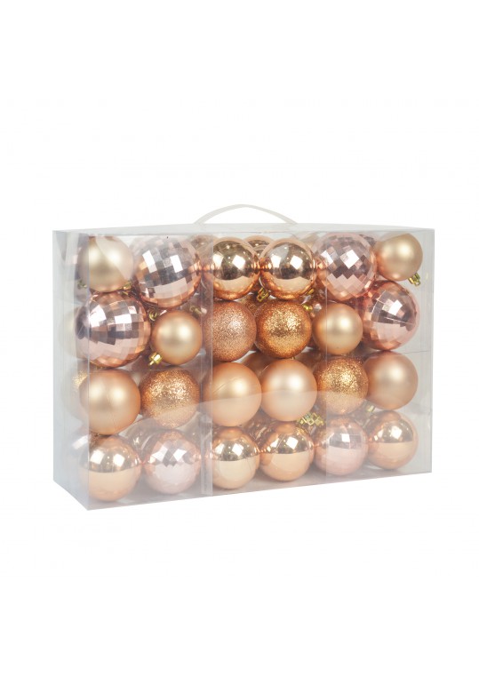 48Pk Christmas Ornament-Gold/Brown