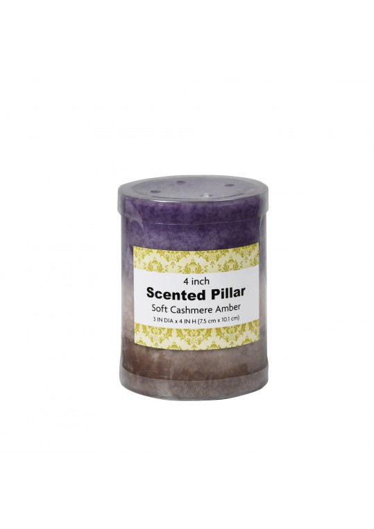 3 x 4 Inch Purple Sand Scented Pillar Candle