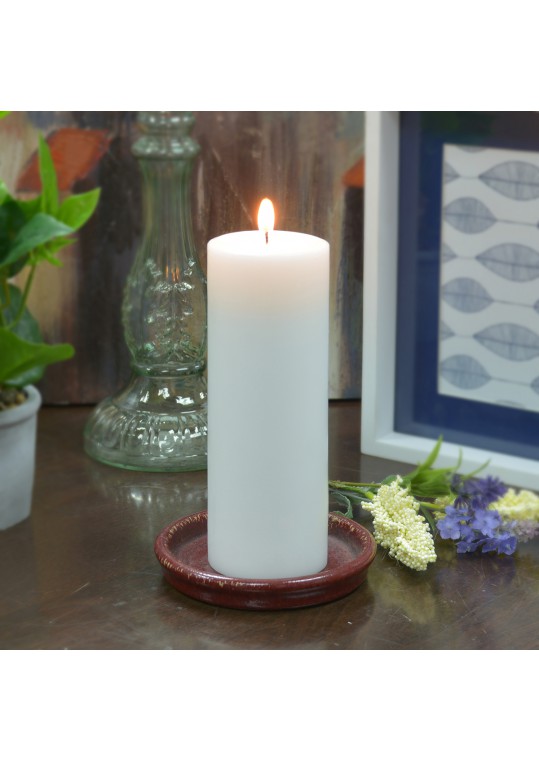 3 x 8  Inch White Pillar Candles - Set of 4