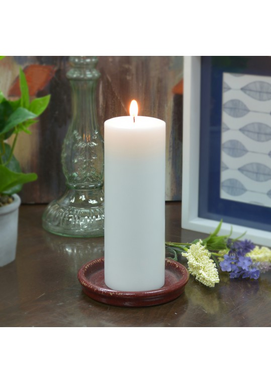3 x 8  Inch White Pillar Candles - Set of 16