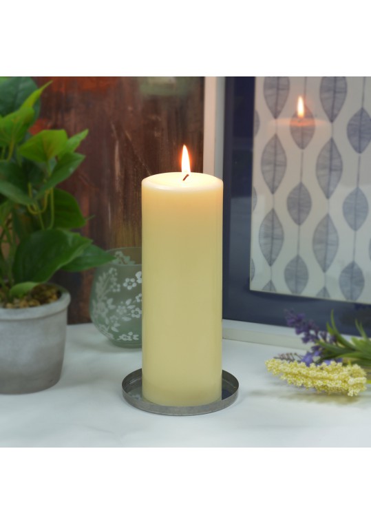 3 x 8 Inch Ivory Pillar Candle