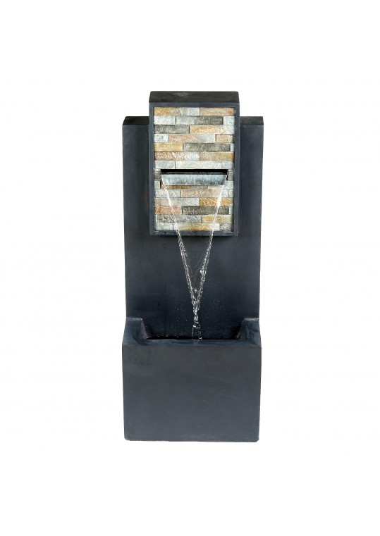 32 Inch Contemporary  Finish with Rock Texture Fountain and Led Light