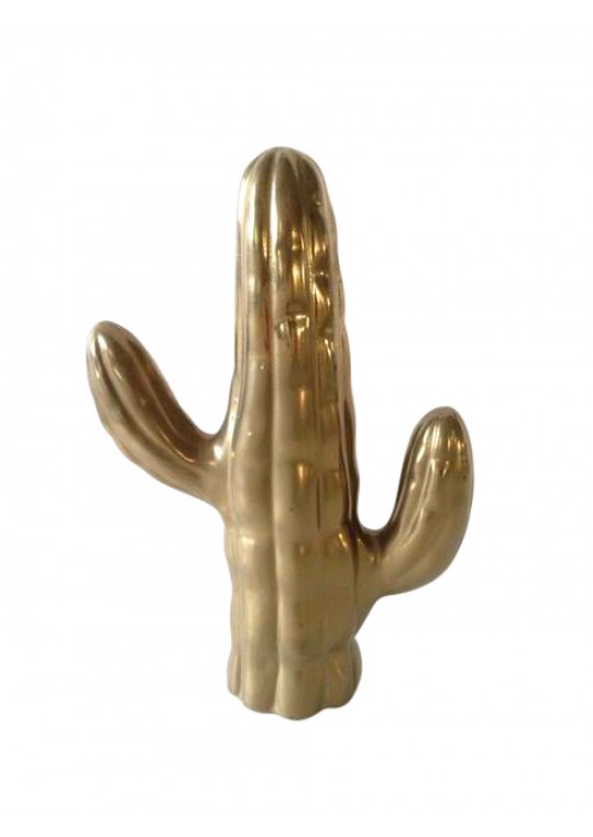 CERAMIC CACTUS GOLD COLOR