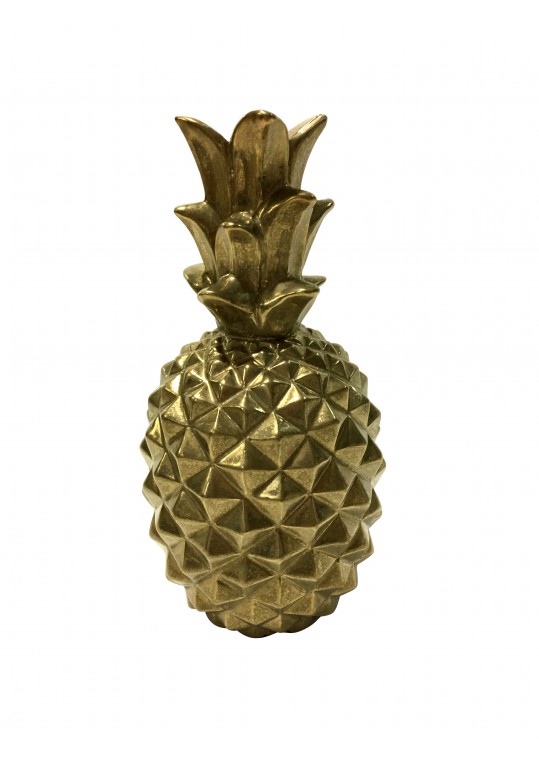 CERAMIC PINEAPPLE GOLD