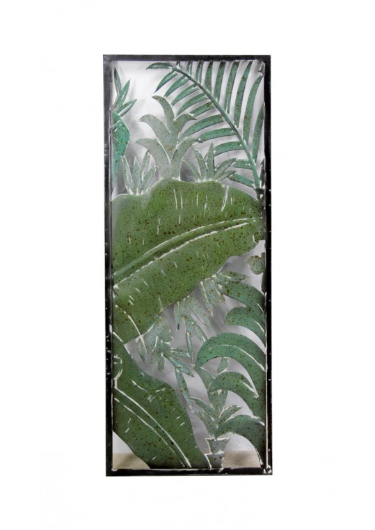 METAL WALL PLAQUE TROPICAL DESIGN