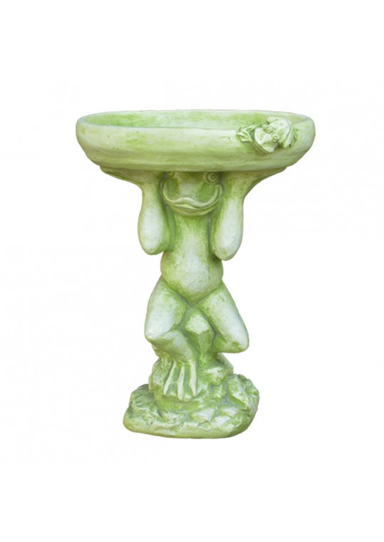 25 Inches Frog  Birdbath