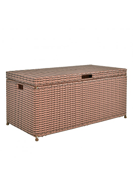 Honey Wicker Patio Furniture Storage Deck Box