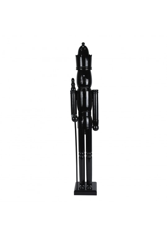 36 Inch Wooden Black King Nutcracker