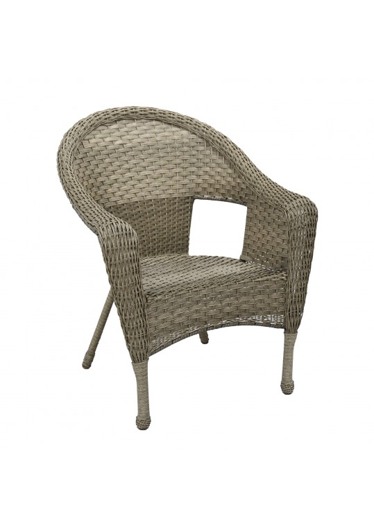 Grey Resin Wicker Clark Single Chair