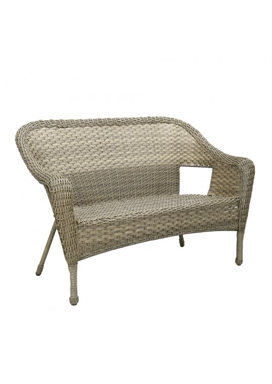 Grey Resin Wicker Clark Loveseat