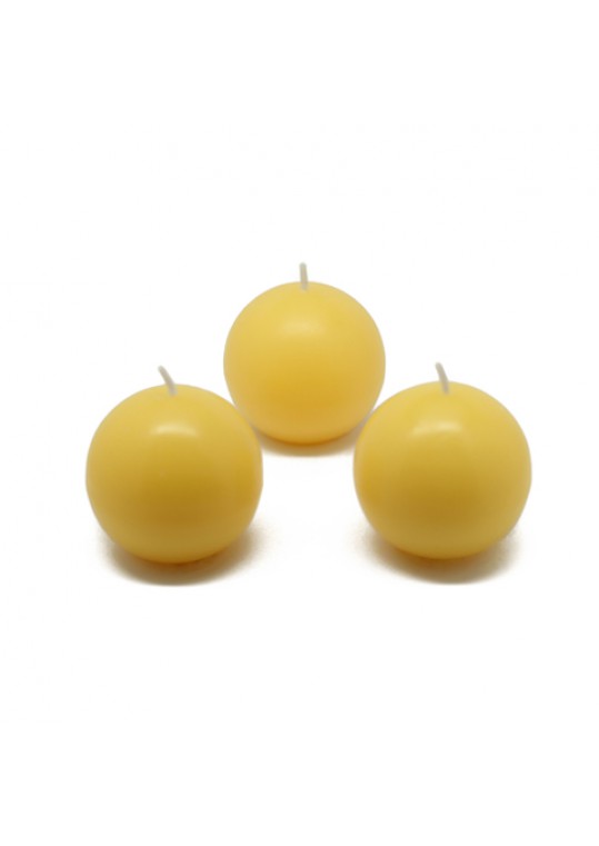 2 Inch Yellow Ball Candles (12pc/Box)