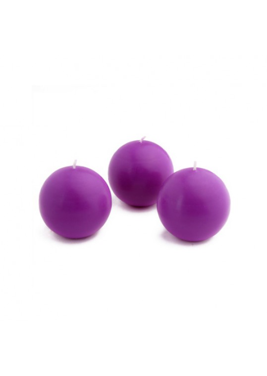 2 Inch Purple Ball Candles (12pc/Box)