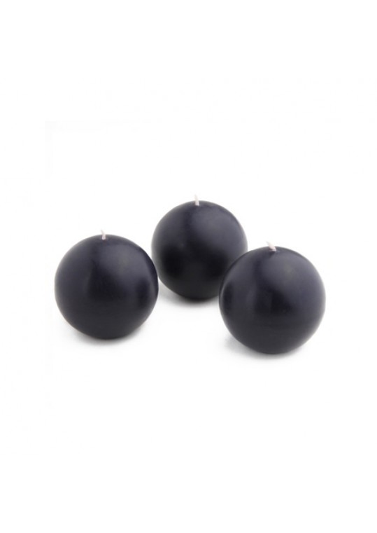 2 Inch Black Ball Candles (12pc/Box)