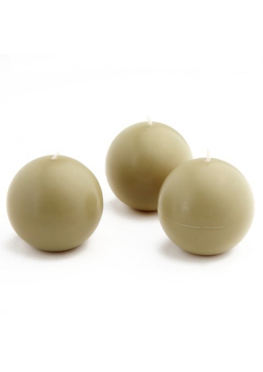 3 Inch Sage Green Ball Candles (36pcs/Case) Bulk