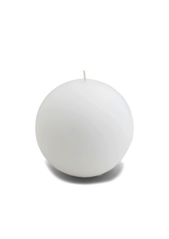 4 Inch White Ball Candles (12pcs/Case) Bulk