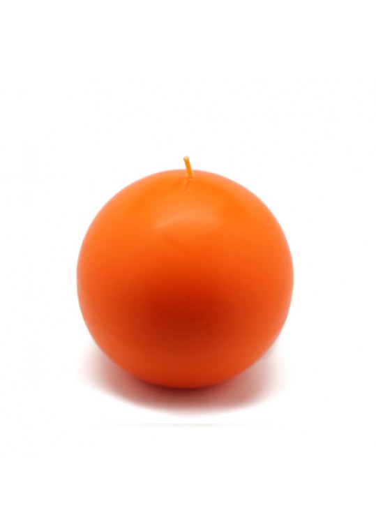 4 Inch Orange Ball Candles (2pc/Box)