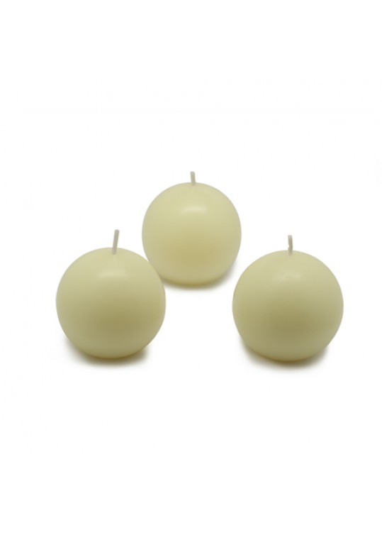 2 Inch Ivory Ball Candles (12pc/Box)