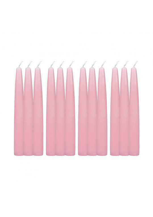 6 Inch Light Rose Taper Candles (144pcs/Case) Bulk