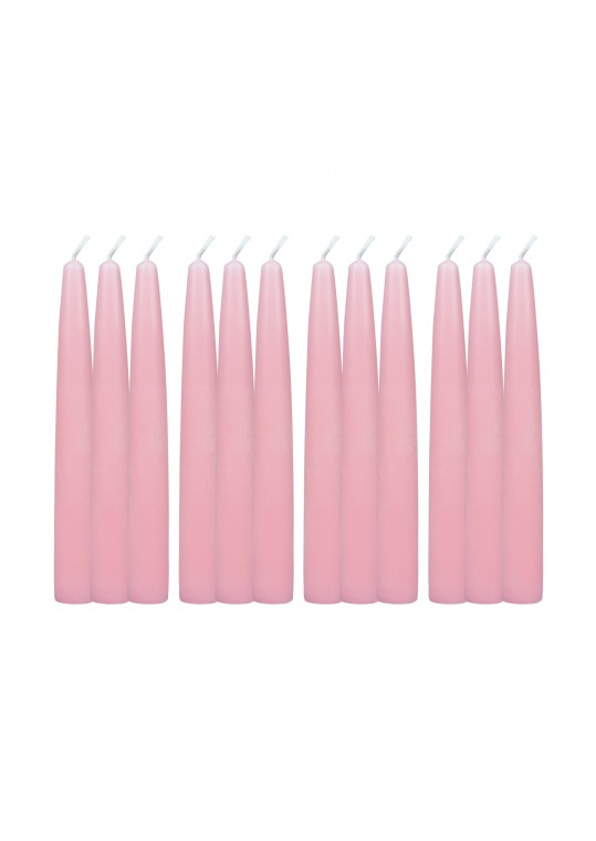 6 Inch Light Rose Taper Candles (144pcs/Case) Bulk