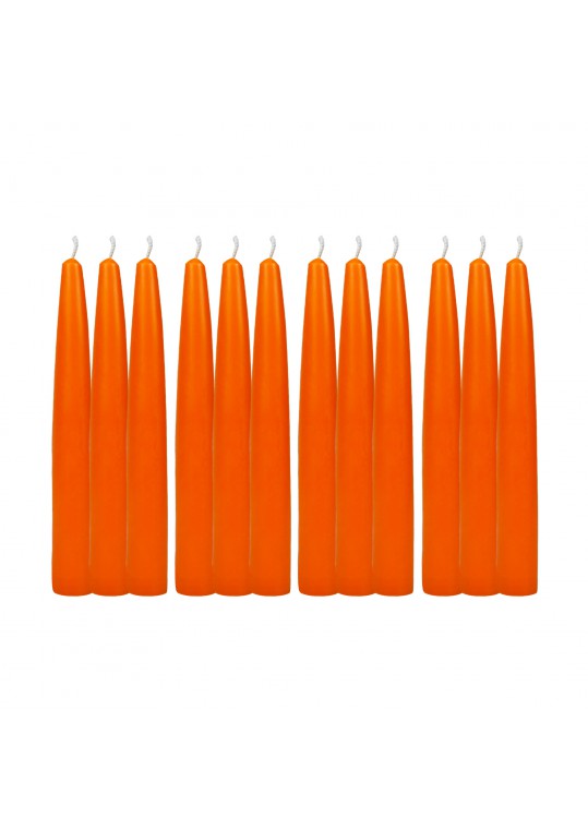 6 Inch Orange Taper Candles (144pcs/Case) Bulk