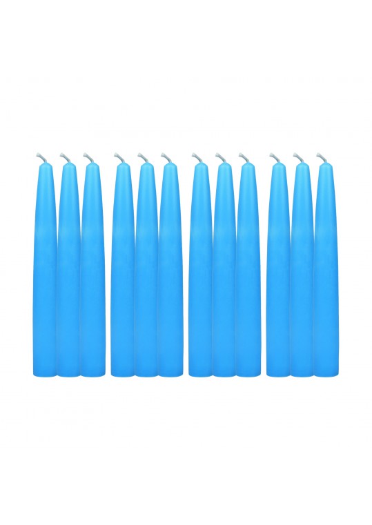 6 Inch Light Blue Taper Candles (144pcs/Case) Bulk