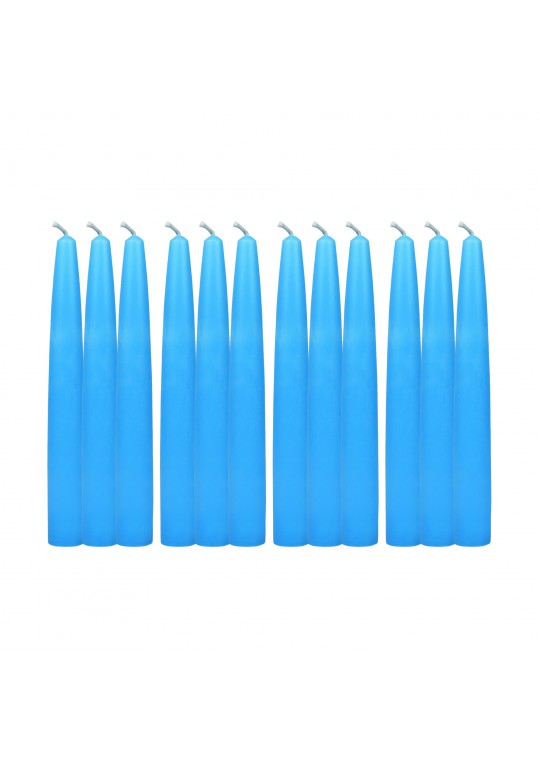 6 Inch Light Blue Taper Candles (144pcs/Case) Bulk