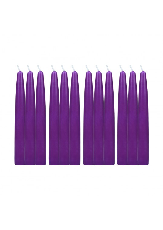 6 Inch Purple Taper Candles (144pcs/Case) Bulk