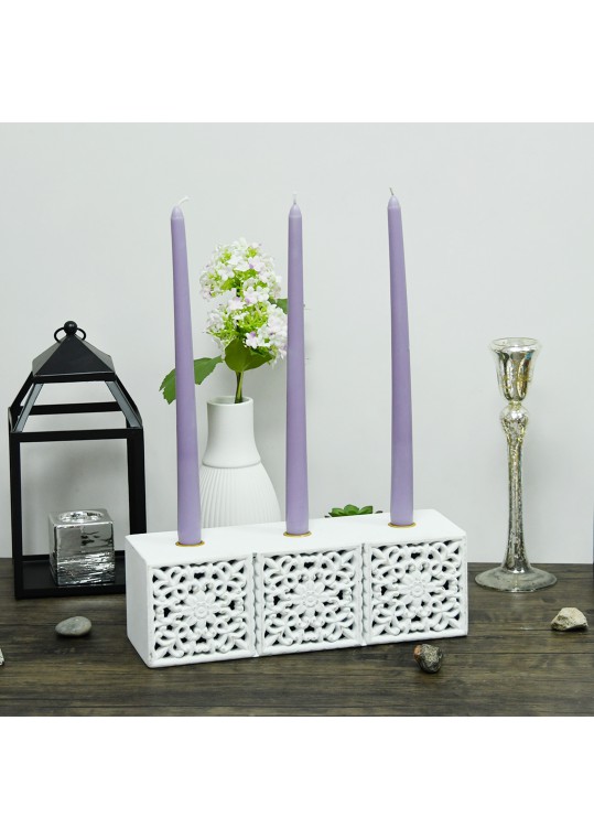 12 Inch Lavender Taper Candles (1 Dozen)