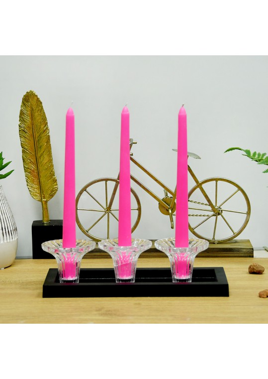 10 Inch Hot Pink Taper Candles (1 Dozen)