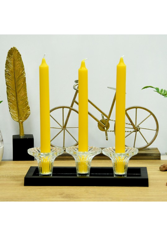 10 Inch Yellow Straight Taper Candles (1 Dozen)