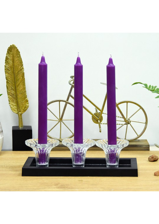 10 Inch Purple Straight Taper Candles (144pcs/Case) Bulk